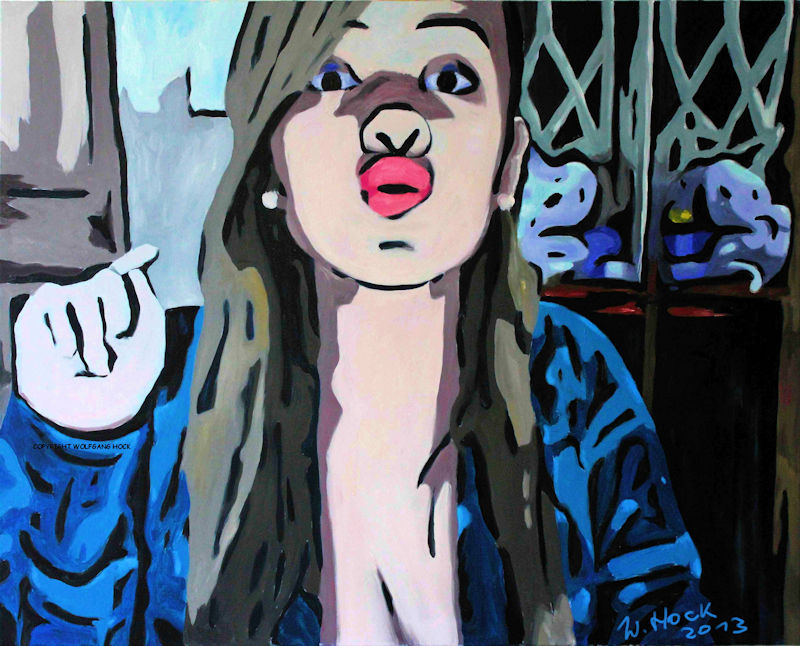 Facebook-girl 2013   Oil on canvas 100 x 80 cm