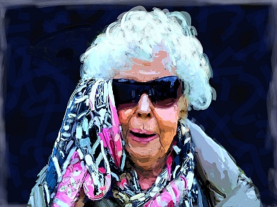Frau mit Tuch - Woman with scarf - Mulher com lenço 2024   Handmade digital painting on canvas 160 x 120 cm (201 megapixels)